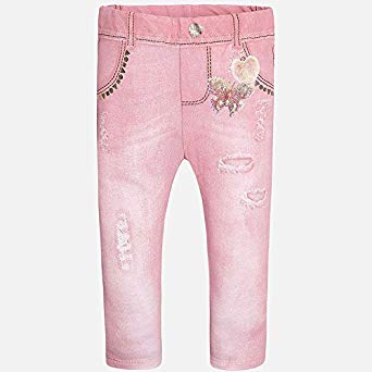 Mayoral Baby Girls Pink Jean Look Leggings - Runwayz Boutique