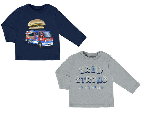 Mayoral Baby Boys set of 2 Long Sleeved Tops Food Truck and Grow Strong Style 2026 - Runwayz Boutique