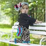 Mudpie Girls Wild Child Zebra 2 Piece Pants Set 190007-18 Size 12 to 18 Months Only - Runwayz Boutique