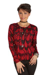 Ladies Mode Tricotto Red Shoe Sweater style 130 - Runwayz Boutique