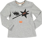 Diesel Baby Girls Top Tigrib T-Shirt Size 36 months 3 Years Grey Rock Star Long Sleeved - Runwayz Boutique