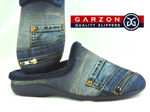 Ladies Garzon Denim Look Slipper G1-7064 - Runwayz Boutique