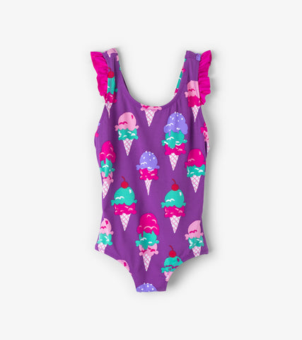 Hatley Girls Ice Cream Print Swimsuit size 3 - Runwayz Boutique