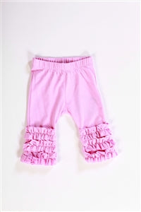 Girls Kidcute Ture Rose Pink Ruffled Bottom Baby Leggings Size Large Only Style 132-454 - Runwayz Boutique
