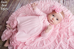 Baby Girls Lemon Loves Lime Pink Ruffed Romper Olivia - Runwayz Boutique