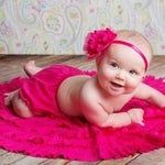 Lemon Loves Lime Baby Girls Pink Flower Headband - Runwayz Boutique