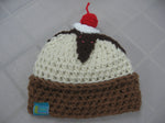 Baby Girls Ice Cream Sundae Toque Size 0 to 9 Months Only by Lots of Knots