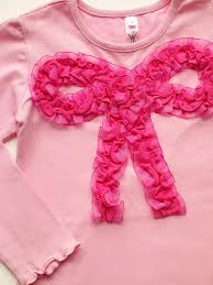 Girls Pink Love Sleeved Top with Bow Trim by Love U Lots