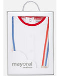 Mayoral Newborn Baby Boys Footed Romper style 1732 Suspender Look - Runwayz Boutique