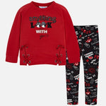 Mayoral Girls Leggings and Red Top Set style 4724 2 pc set Size 5 or 6 Only - Runwayz Boutique