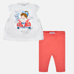 Baby Girls Mayoral 2 Piece Set Style 1750 Road Trip Tunic Top and Leggings