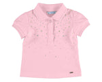Mayoral Baby Girls Pink Polo Top with Stars Style 1108