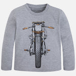 Mayoral Boys Motorbike Grey Long Sleeved Top Sizes 7 thru 9 - Runwayz Boutique