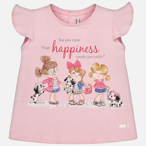 Mayoral Girls T Shirt Happiness Size 12 Months thru 36 Months - Runwayz Boutique