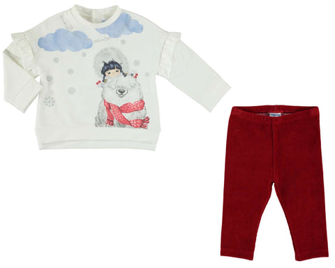 Mayoral Baby Girls 2 Piece Set style 2799 Snowflakes are like Winter Butterflies - Runwayz Boutique
