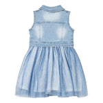 Mayoral Girls Denim Dress with Tulle Skirt Style 3977 Size 8 Only