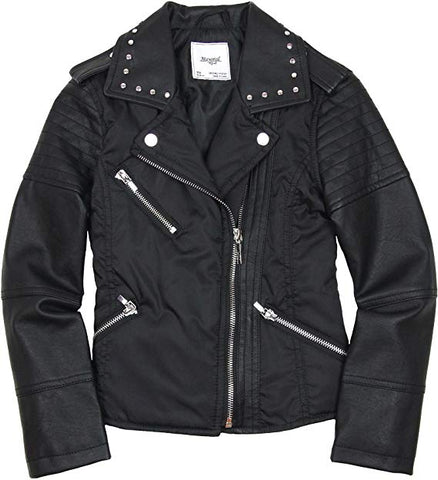 Mayoral Girls Black Moto Jacket Style 4425 leatherette - Runwayz Boutique