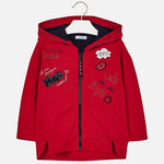 Mayoral Girls Have Fun Red Hoodie Style 4425 Sizes 5 thru 9 - Runwayz Boutique