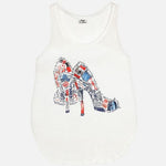 Girls Youth Mayoral High Heeled Shoe Print Tank Top Style 6093 - Runwayz Boutique