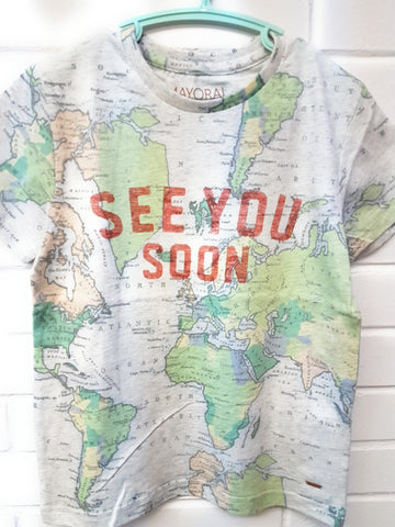 Mayoral See You Soon Map Tshirt Style 3021 Size 6 - Runwayz Boutique