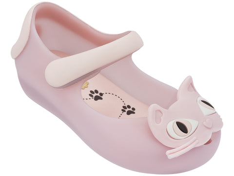 Girls Mini Melissa Ultragirl II Shoes 30901 in Light Pink 01863 Cat Kitty