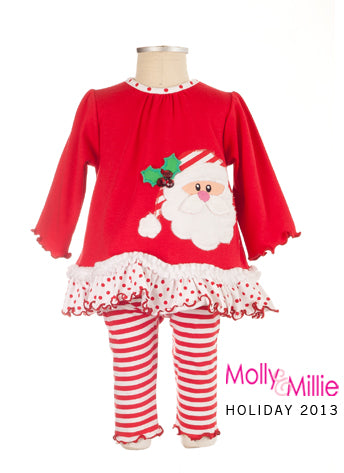 Baby Girls Molly & Millie Size 6/9 Months Only Santa Face 2 Piece Set –  Runwayz Boutique
