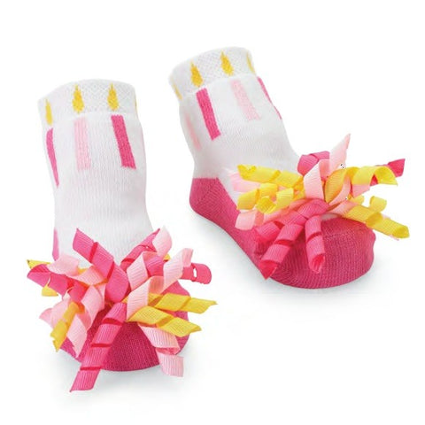 Girls Mudpie Birthday Socks Size 0-12 Months Only Item 176101 - Runwayz Boutique