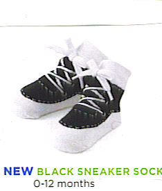 Mudpie Baby Boy Black Sneaker Socks Size 0-12 Months Item 174407 - Runwayz Boutique