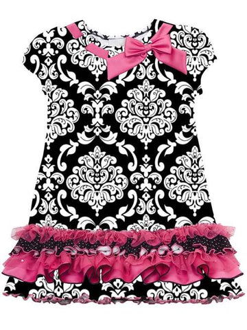 Girls Rare Editions Damask Prink Dress Size 5 F770293 - Runwayz Boutique