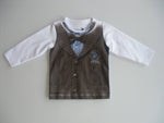 Baby Boys Sierra Julian Fideco Sweater Vest Print with Bow Tie S1W138803 Fideco - Runwayz Boutique