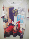 Boys Sierra Julian Scooter Club Red Moped Scooter Print White Tshirt C1S16813 Mariano