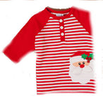 Baby Boys Striped Polo Shirt with Santa Face Size 12 Months Only Style 93-1262C - Runwayz Boutique
