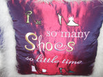 Shoes Pillow with Feather Trim - Runwayz Boutique