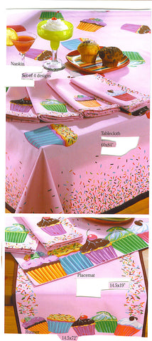 Cupcakes Tablecloth - Runwayz Boutique